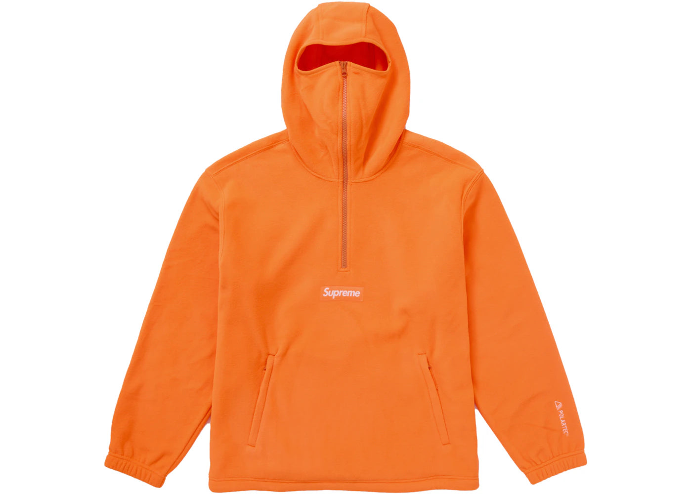 Supreme Polartec Facemask Half Zip Hooded Sweatshirt (FW24) Orange