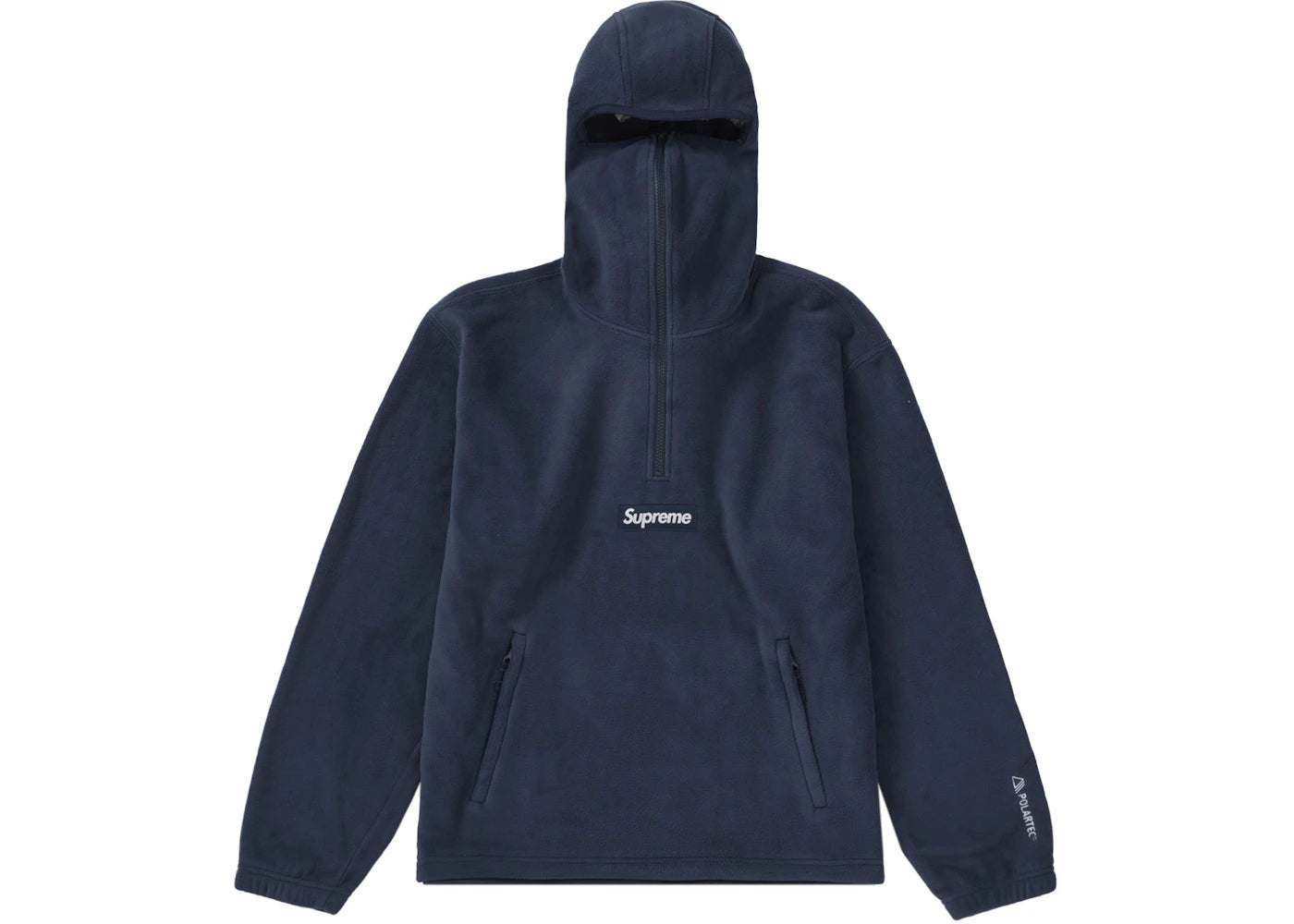 Supreme Polartec Facemask Half Zip Hooded Sweatshirt Navy