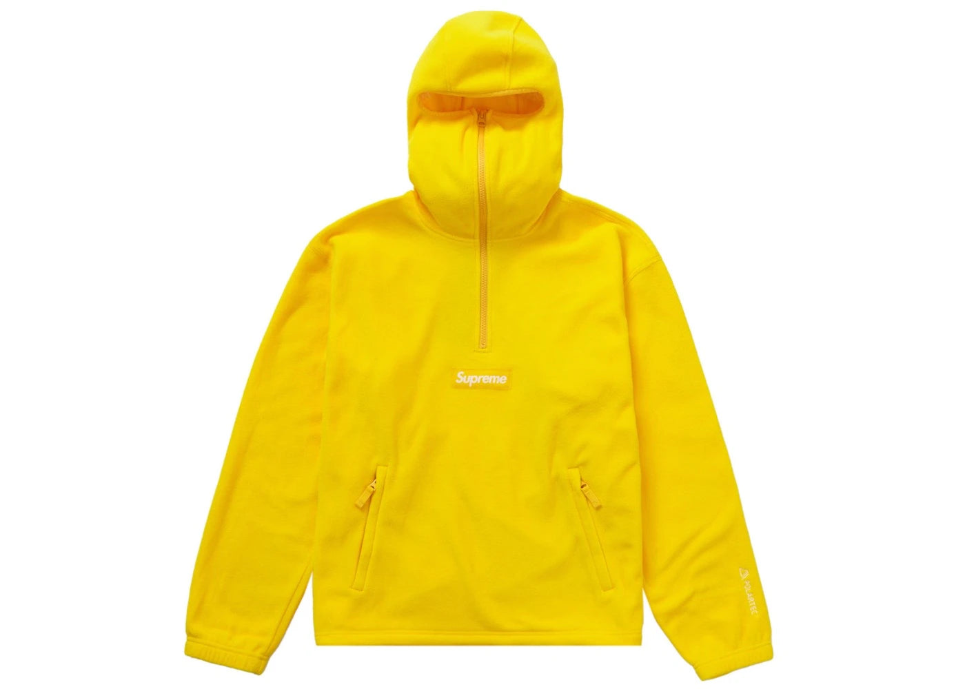 Supreme Polartec Facemask Half Zip Hooded Sweatshirt Yellow