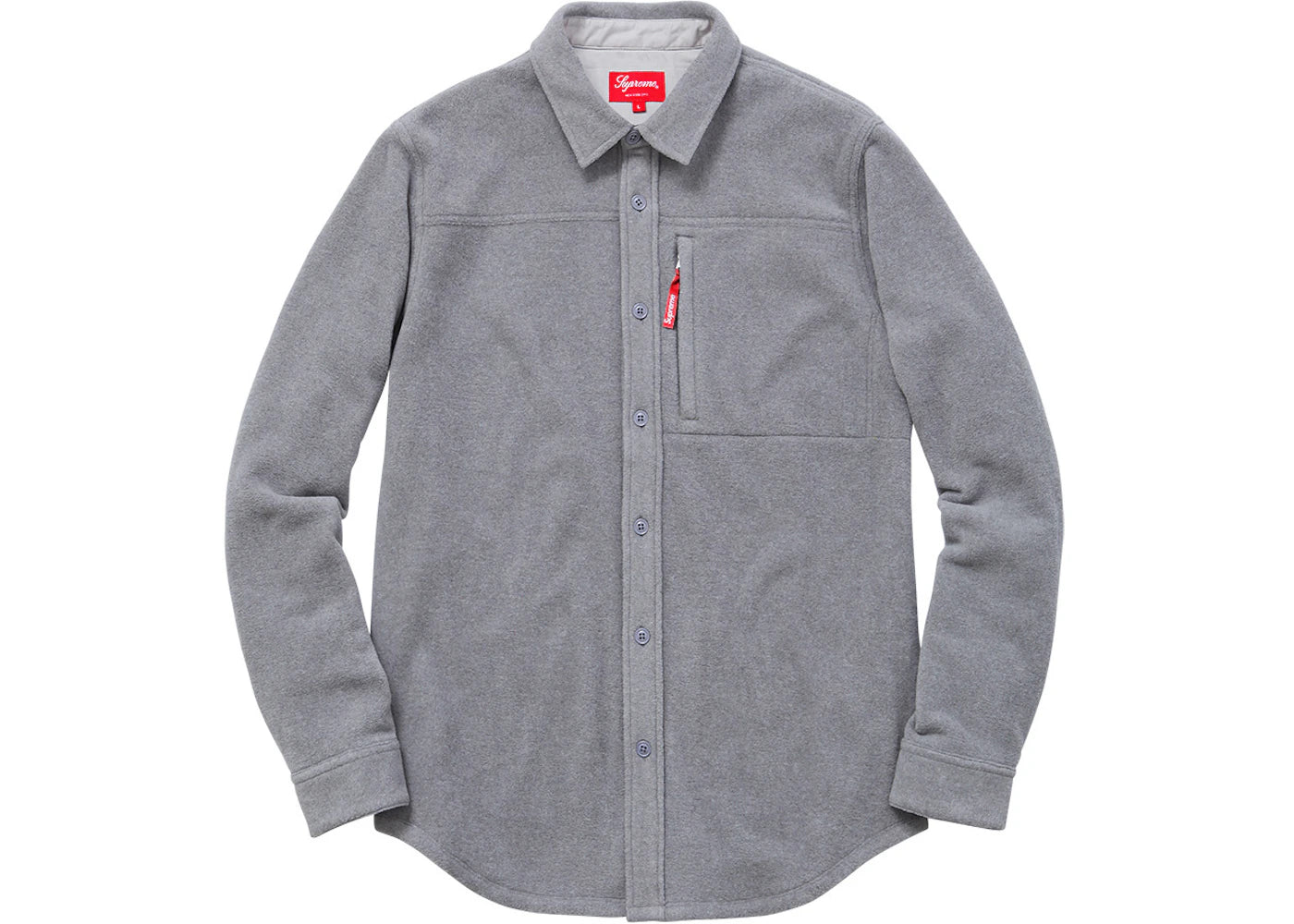 Supreme Polartec Fleece Shirt Heather Grey