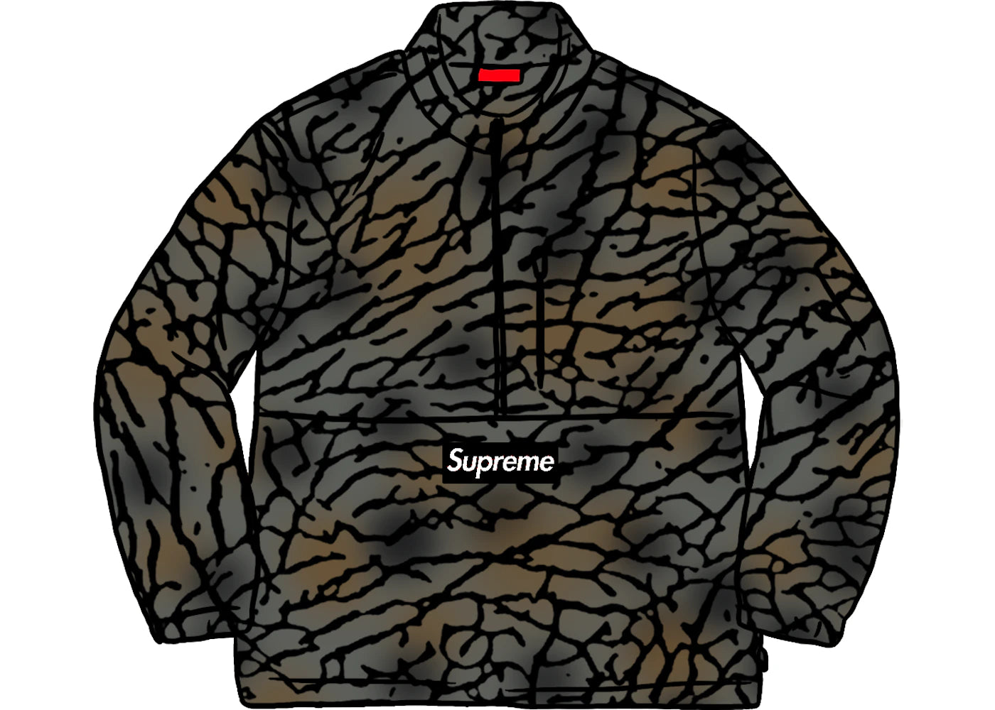 Supreme Polartec Half Zip Pullover (FW20) Olive Treebark Camo