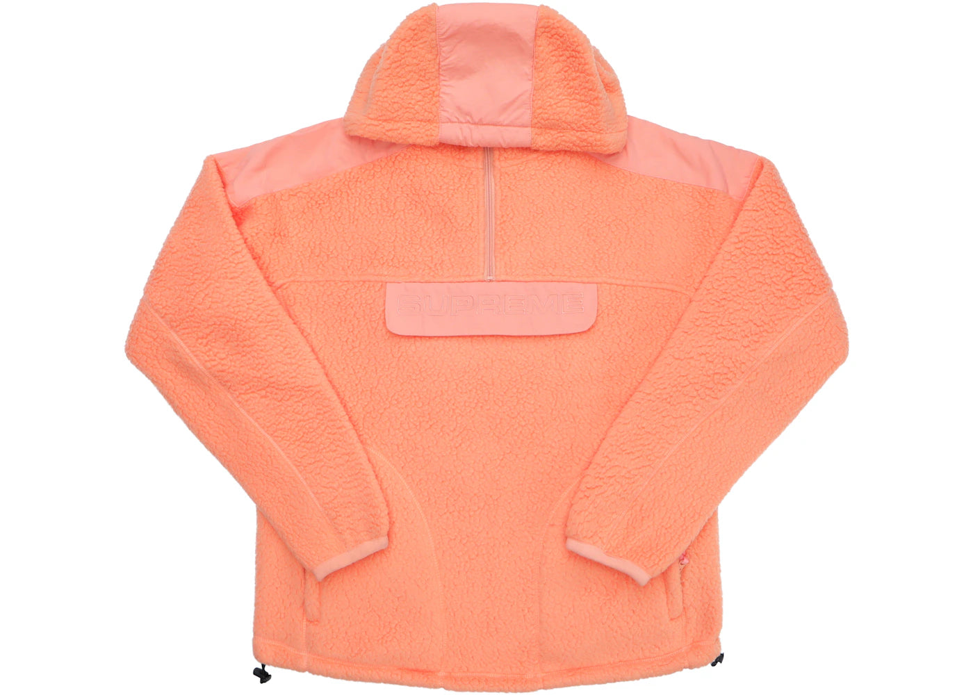 Supreme Polartec Hooded Half Zip Pullover Peach