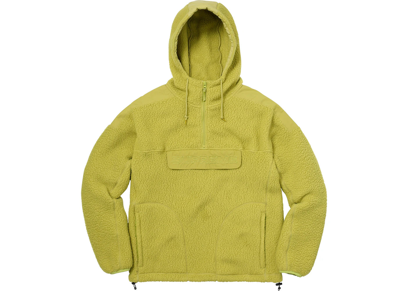 Supreme Polartec Hooded Half Zip Pullover Sulphur