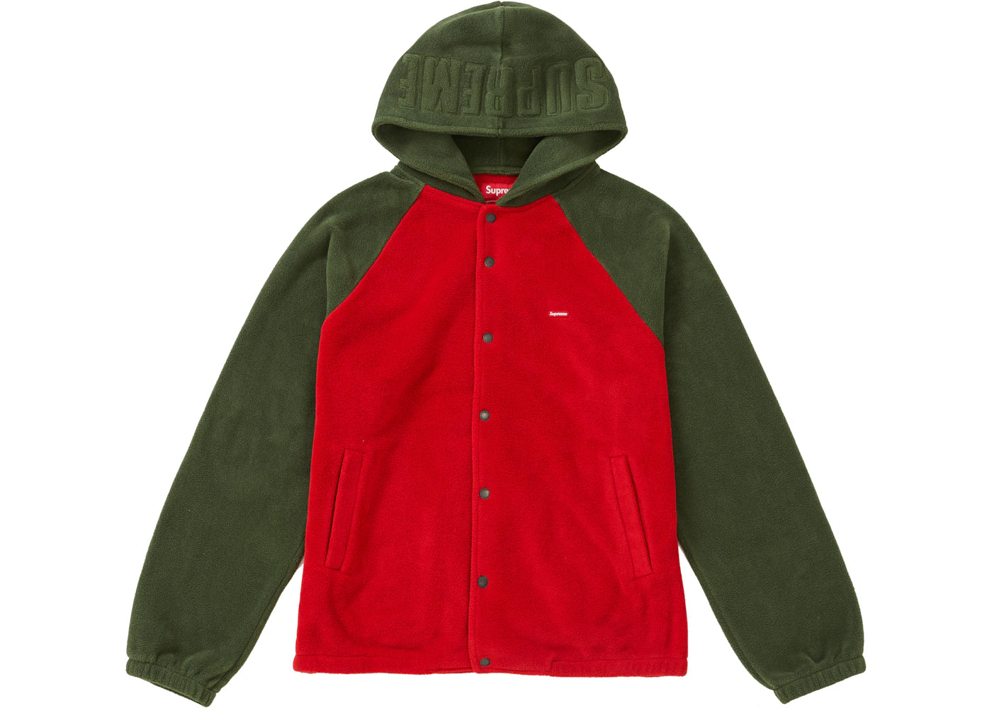 Supreme Polartec Hooded Raglan Jacket Red