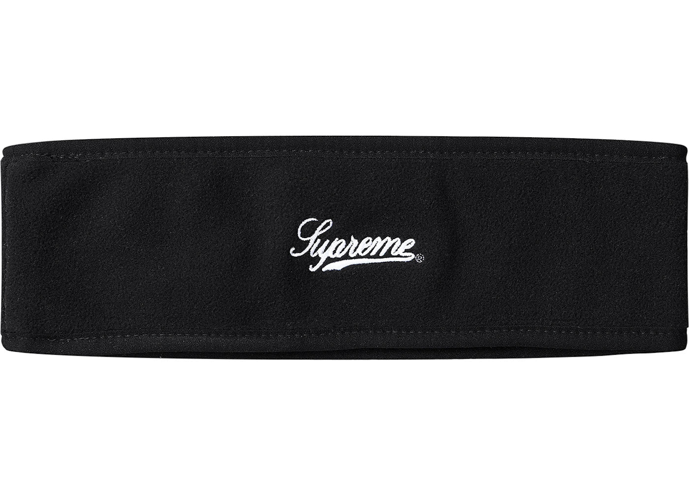 Supreme Polartec Logo Headband Black