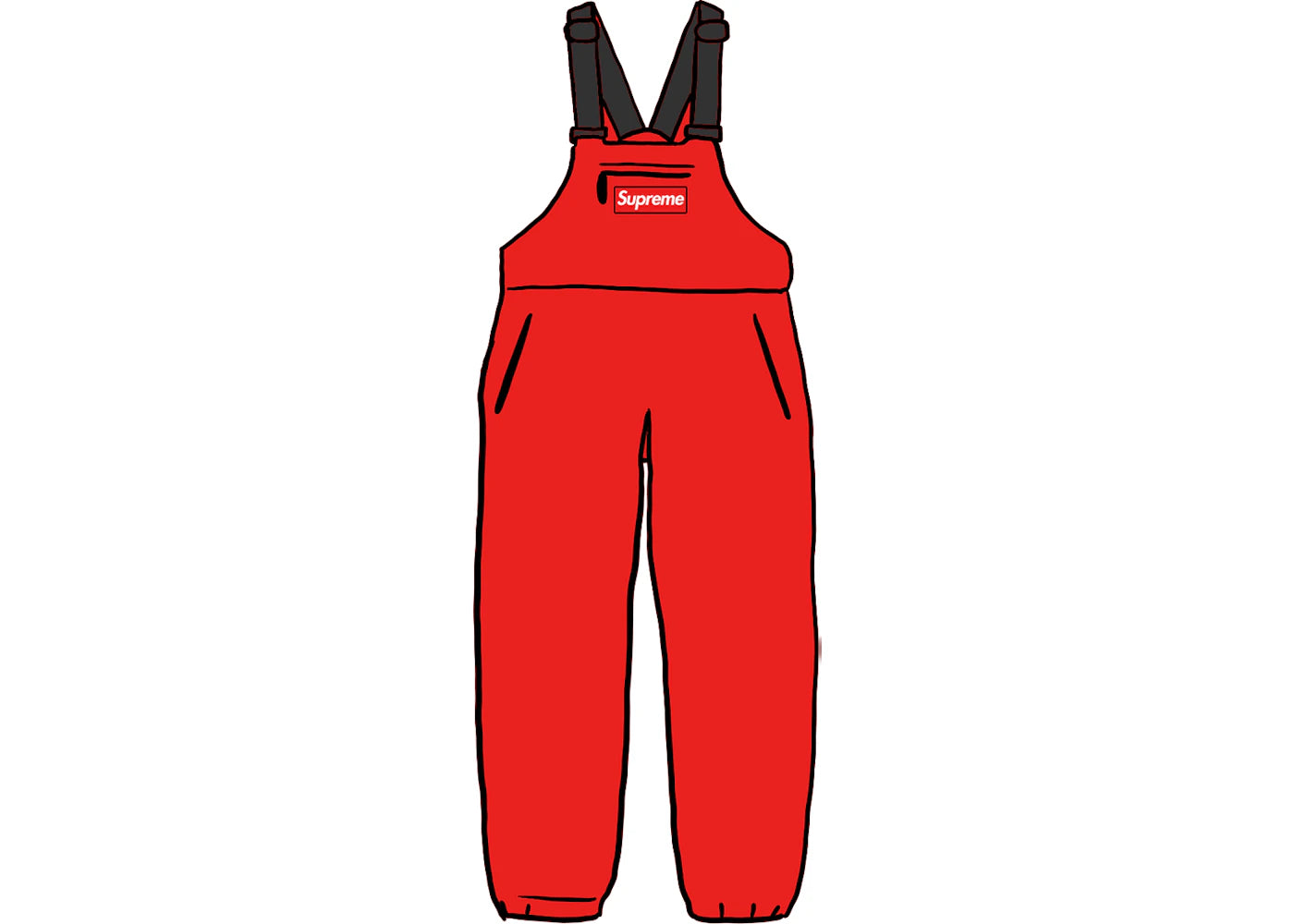 Supreme Polartec Overalls Red