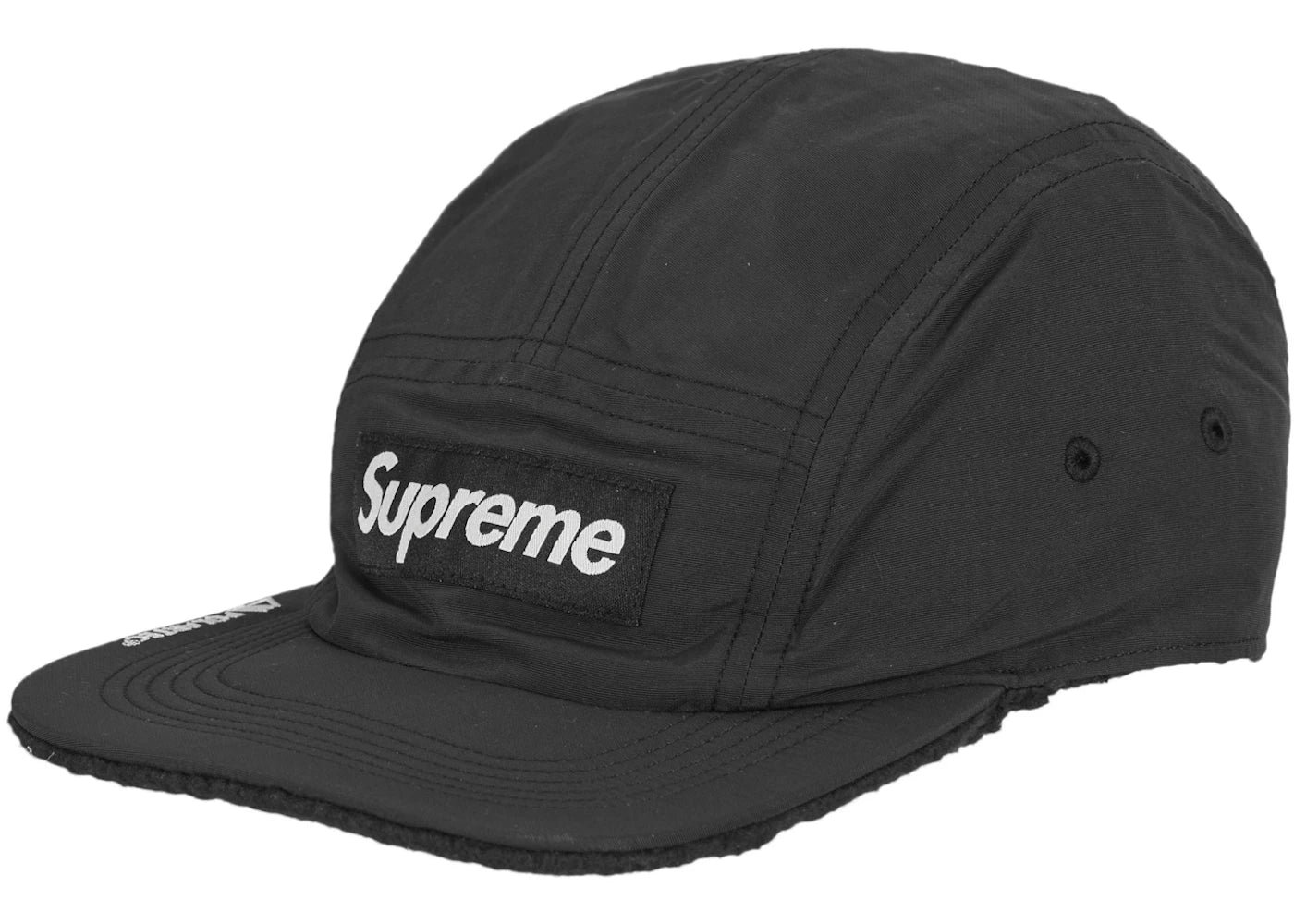 Supreme Polartec Shearling Reversible Camp Cap Black