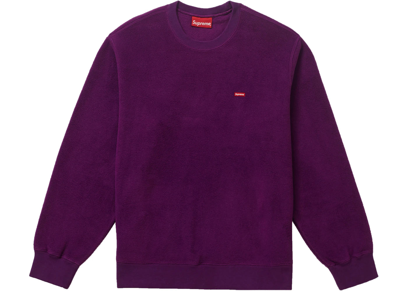 Supreme Polartec Small Box Crewneck Purple