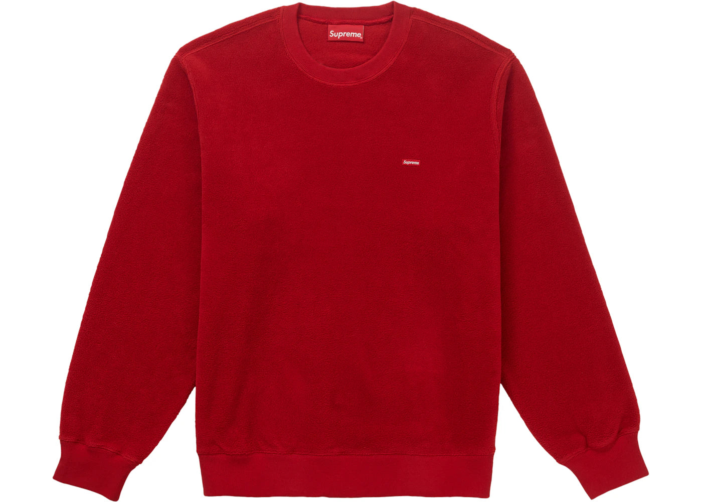 Supreme Polartec Small Box Crewneck Red