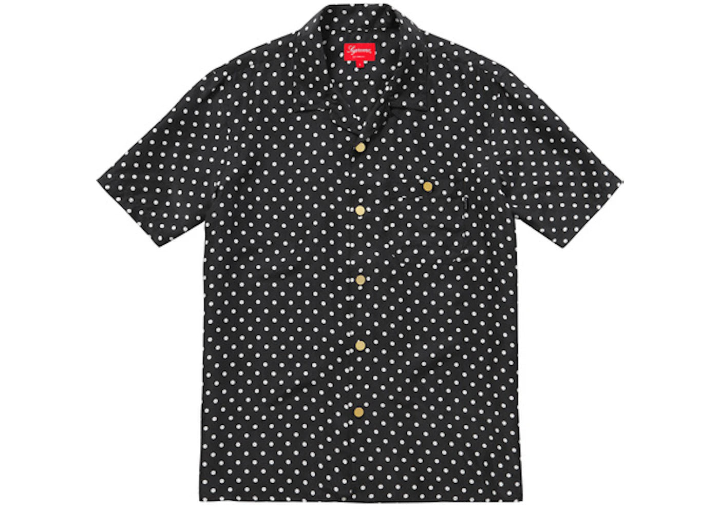 Supreme Polka Dot Silk Shirt Black