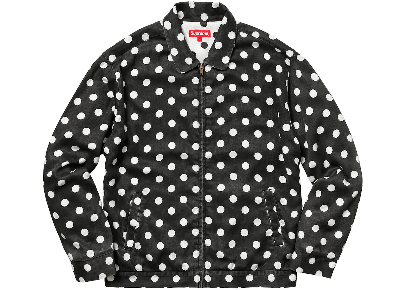 Supreme Polka Dots Rayon Work Jacket Black