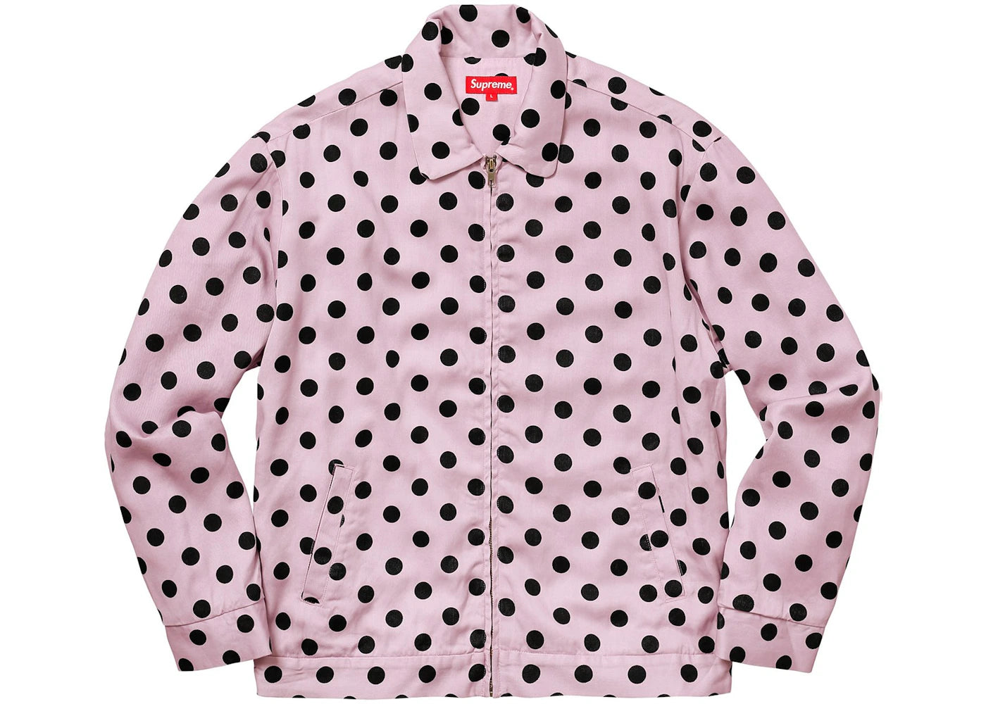 Supreme Polka Dots Rayon Work Jacket Light Pink