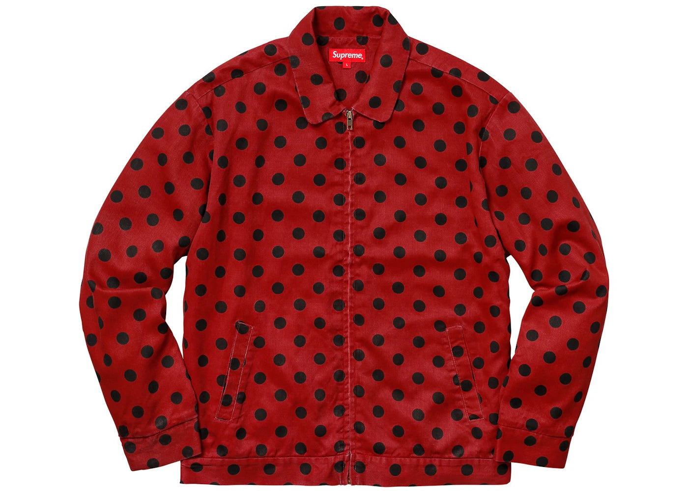 Supreme Polka Dots Rayon Work Jacket Red