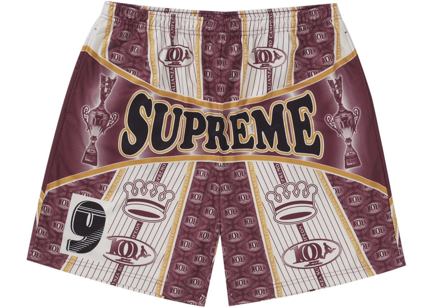 Supreme Por Ciento Soccer Short Burgundy