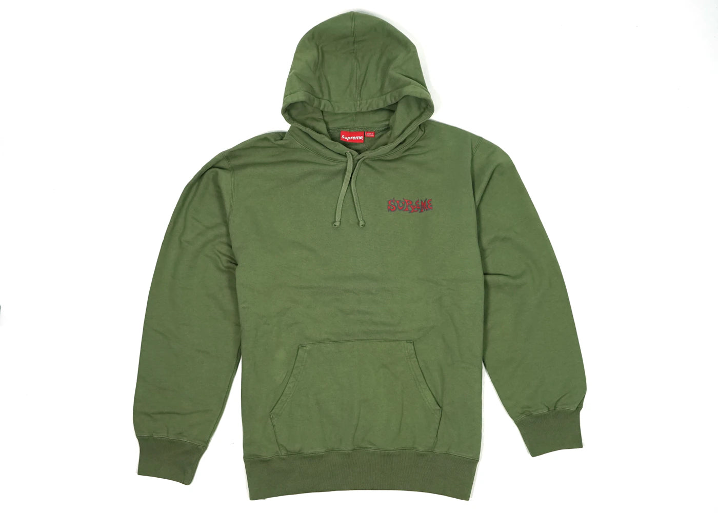 Supreme Portrait Hooded Sweatshirt Light Olive