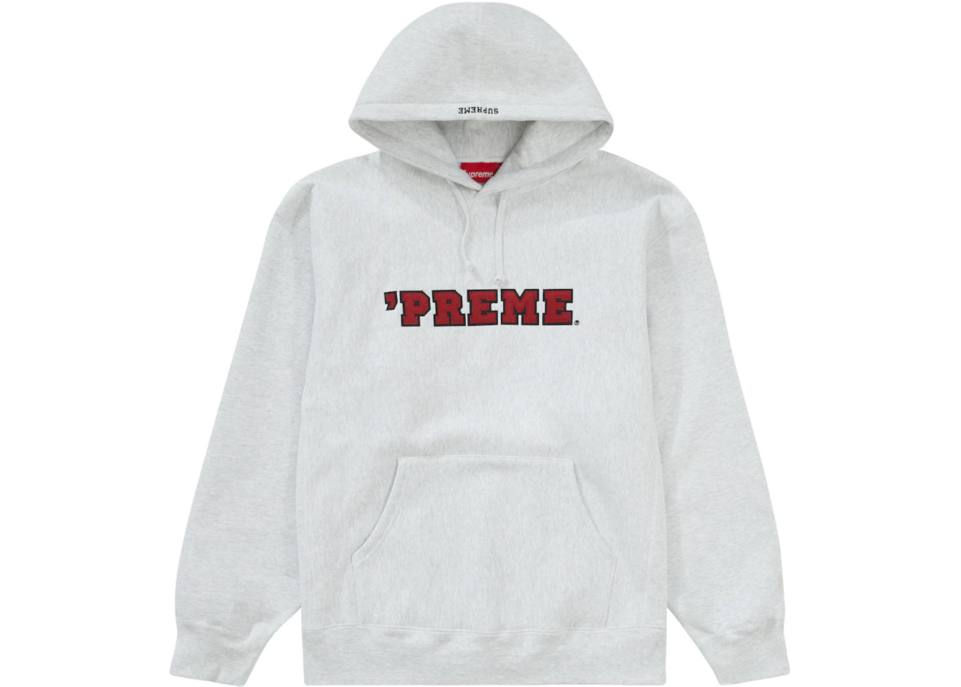Supreme Preme Hooded Sweatshirt Ash Grey