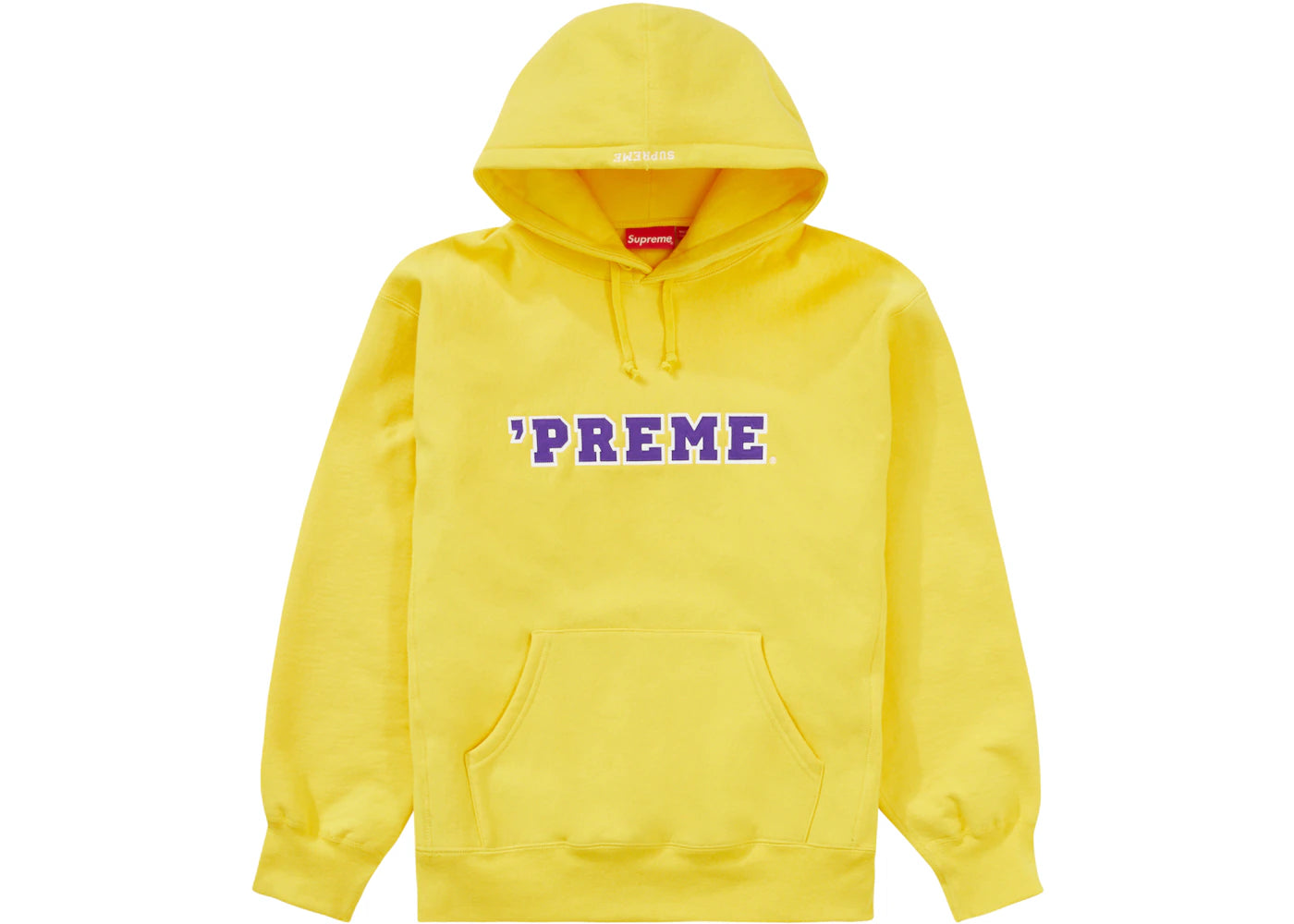 Supreme Preme Hooded Sweatshirt Yellow