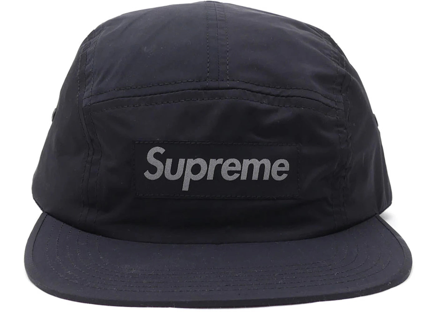 Supreme Printed 3M Reflective Logo Camp Cap Black