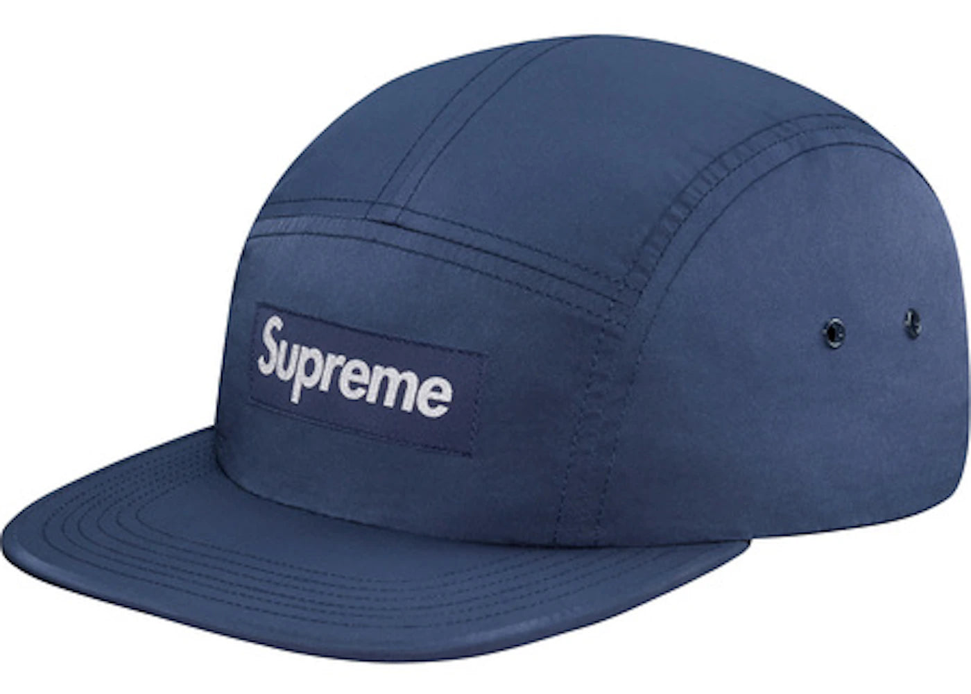 Supreme Printed 3M Reflective Logo Camp Cap Navy