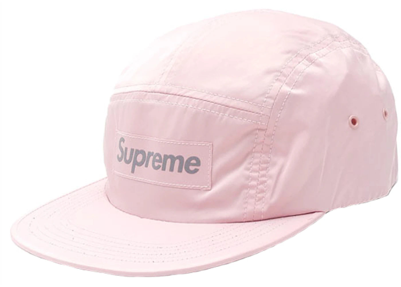 Supreme Printed 3M Reflective Logo Camp Cap Pink