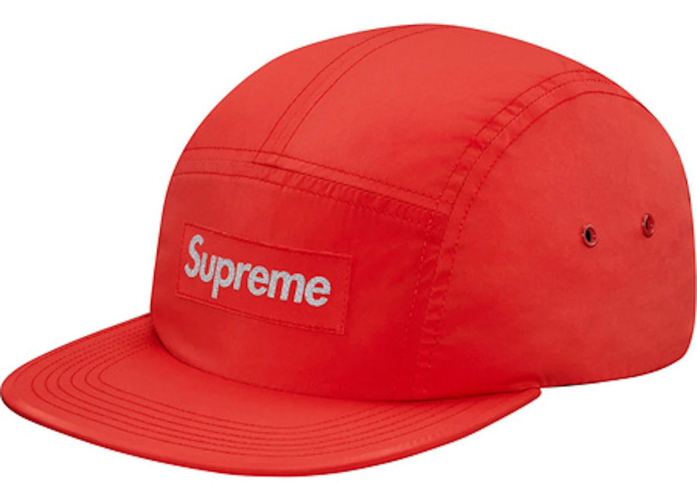 Supreme Printed 3M Reflective Logo Camp Cap Red