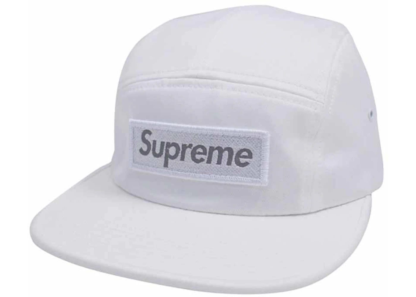 Supreme Printed 3M Reflective Logo Camp Cap White