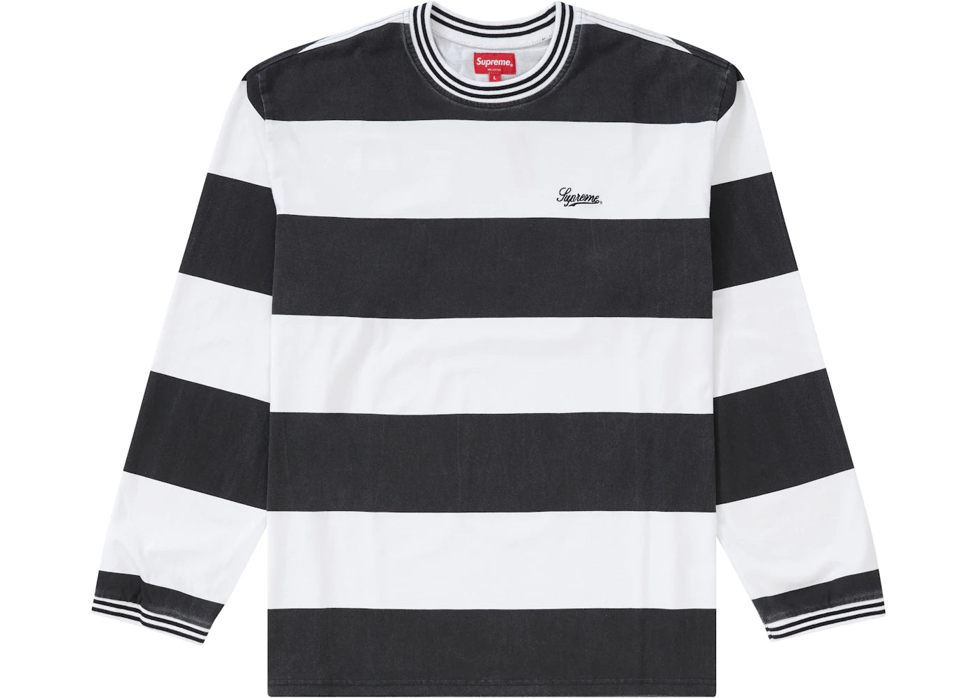 Supreme Printed Stripe L/S Top (FW19) Black