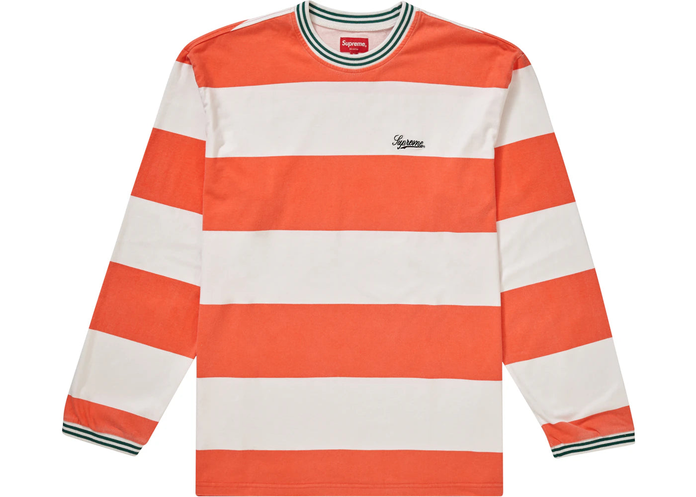 Supreme Printed Stripe L/S Top (FW19) Orange