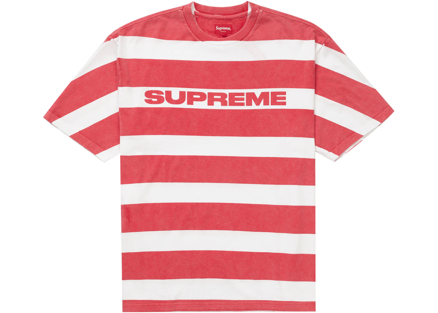 Supreme Printed Stripe S/S Top Red