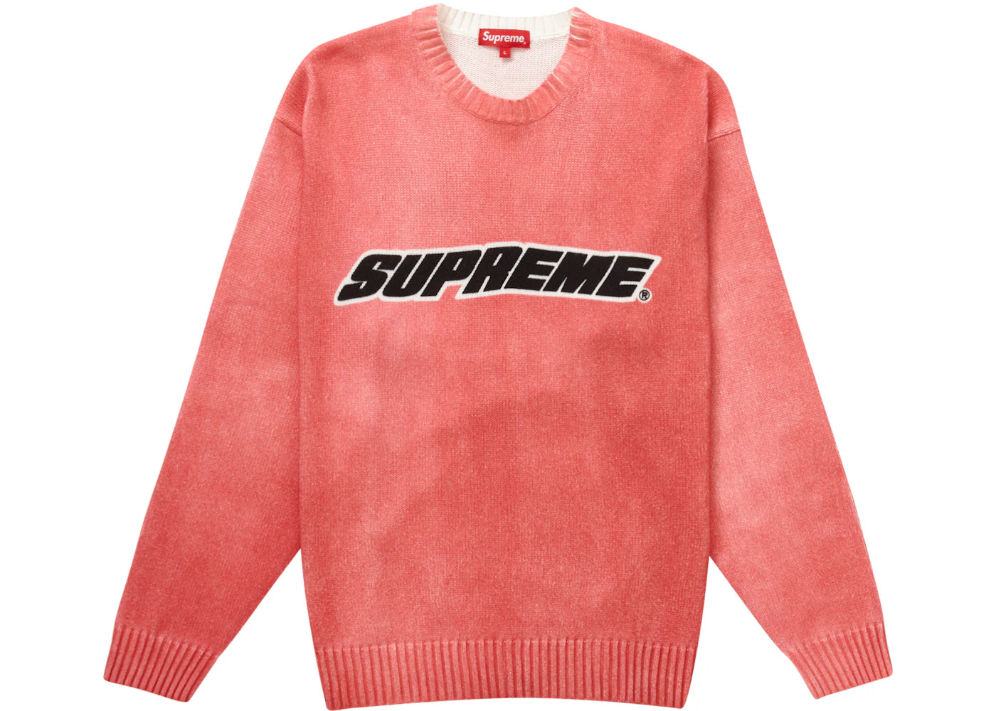 Supreme Printed Washed Sweater Pink