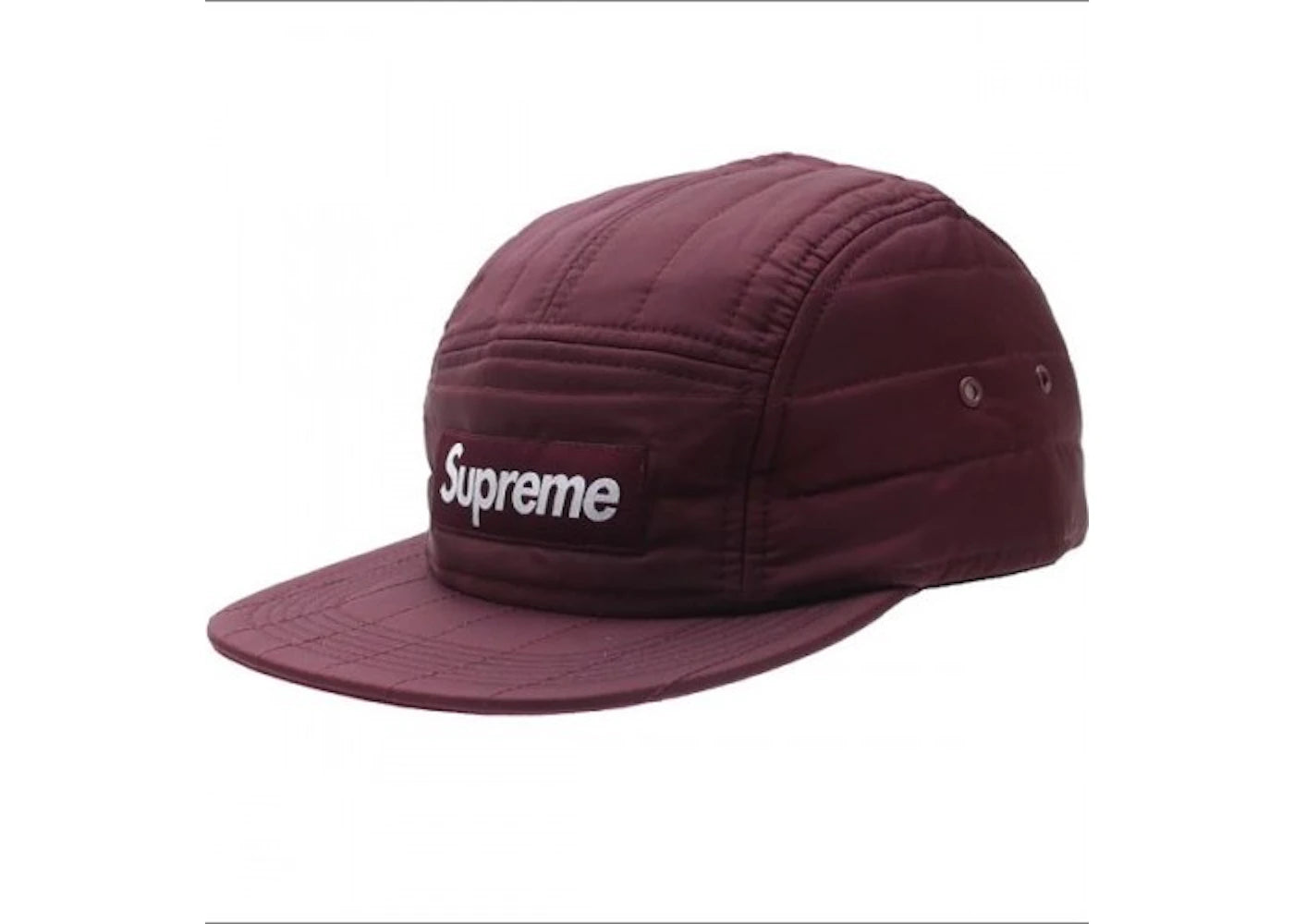 Supreme Quilted Camp Cap Burgundy