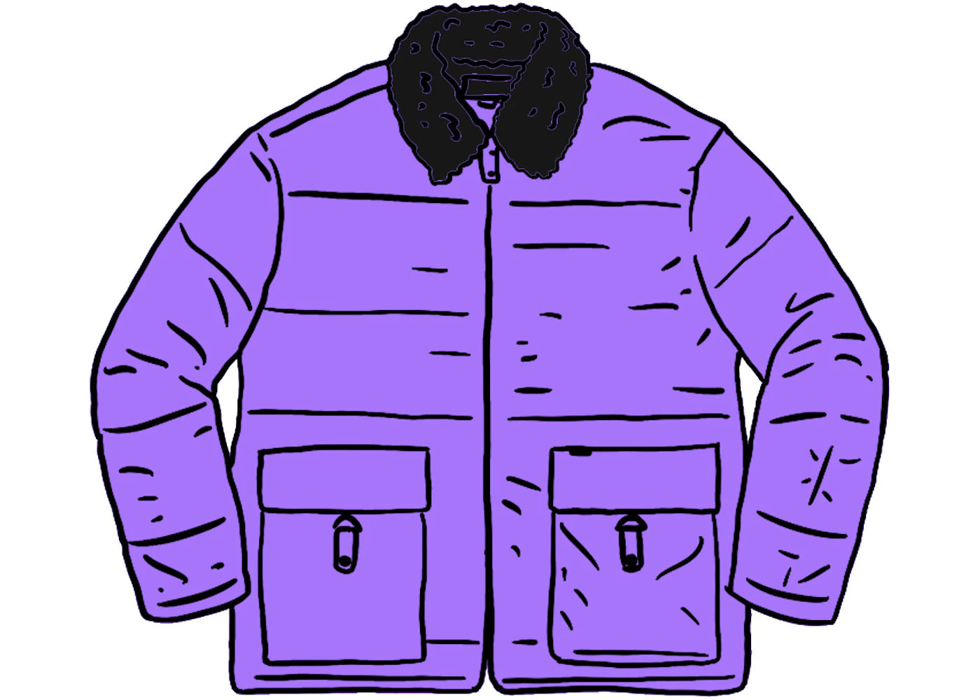 Supreme Quilted Cordura Lined Jacket Purple