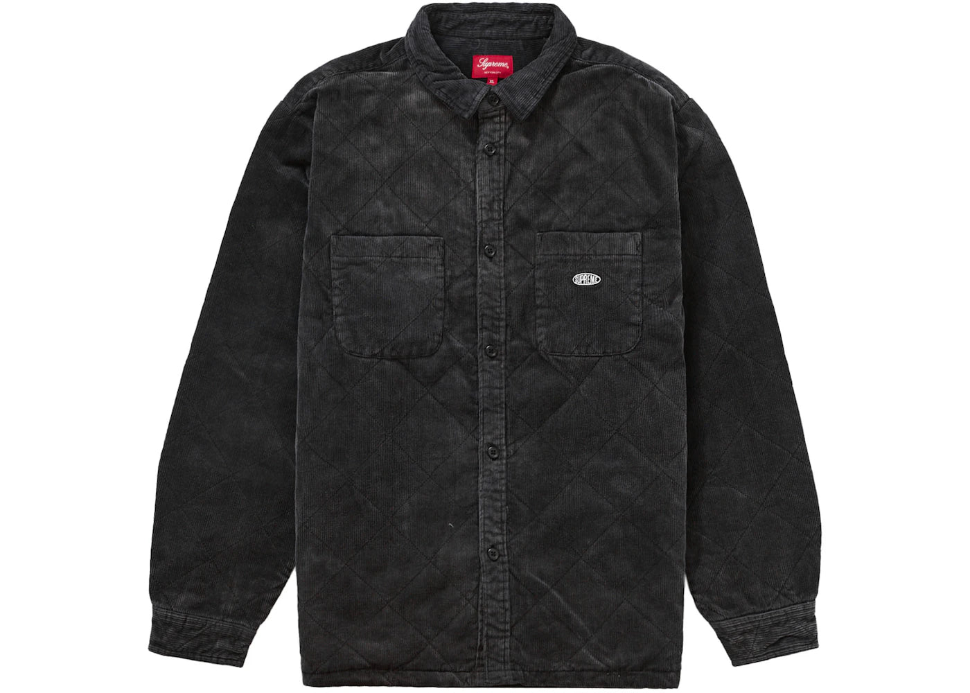 Supreme Quilted Corduroy Shirt Black