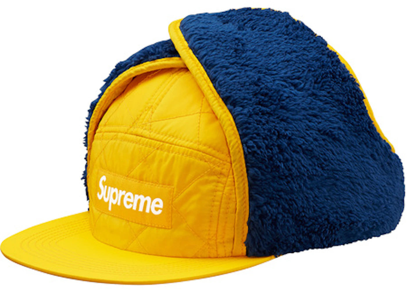 Supreme Quilted Earflap Camp Cap Yellow