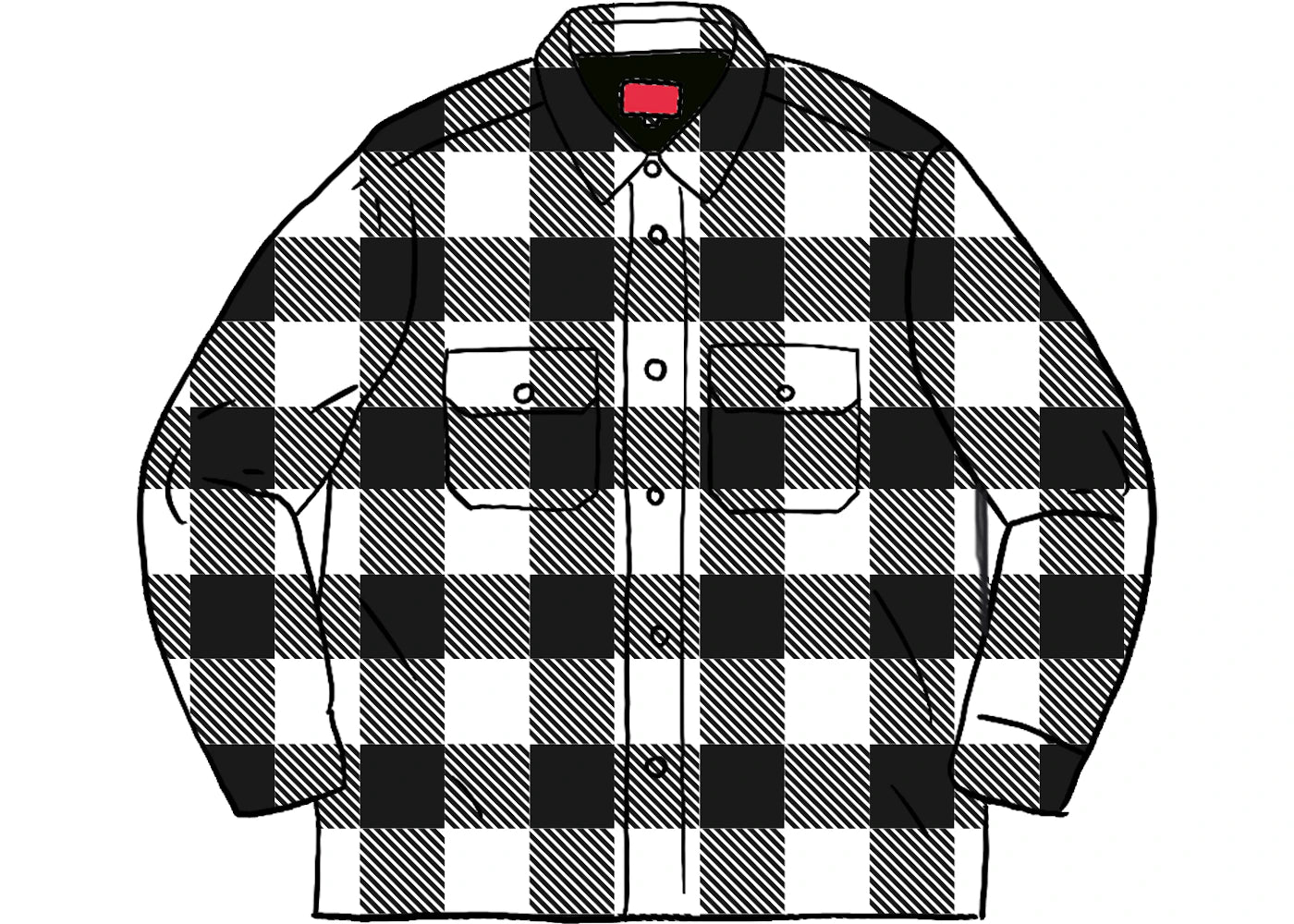 Supreme Quilted Flannel Shirt White