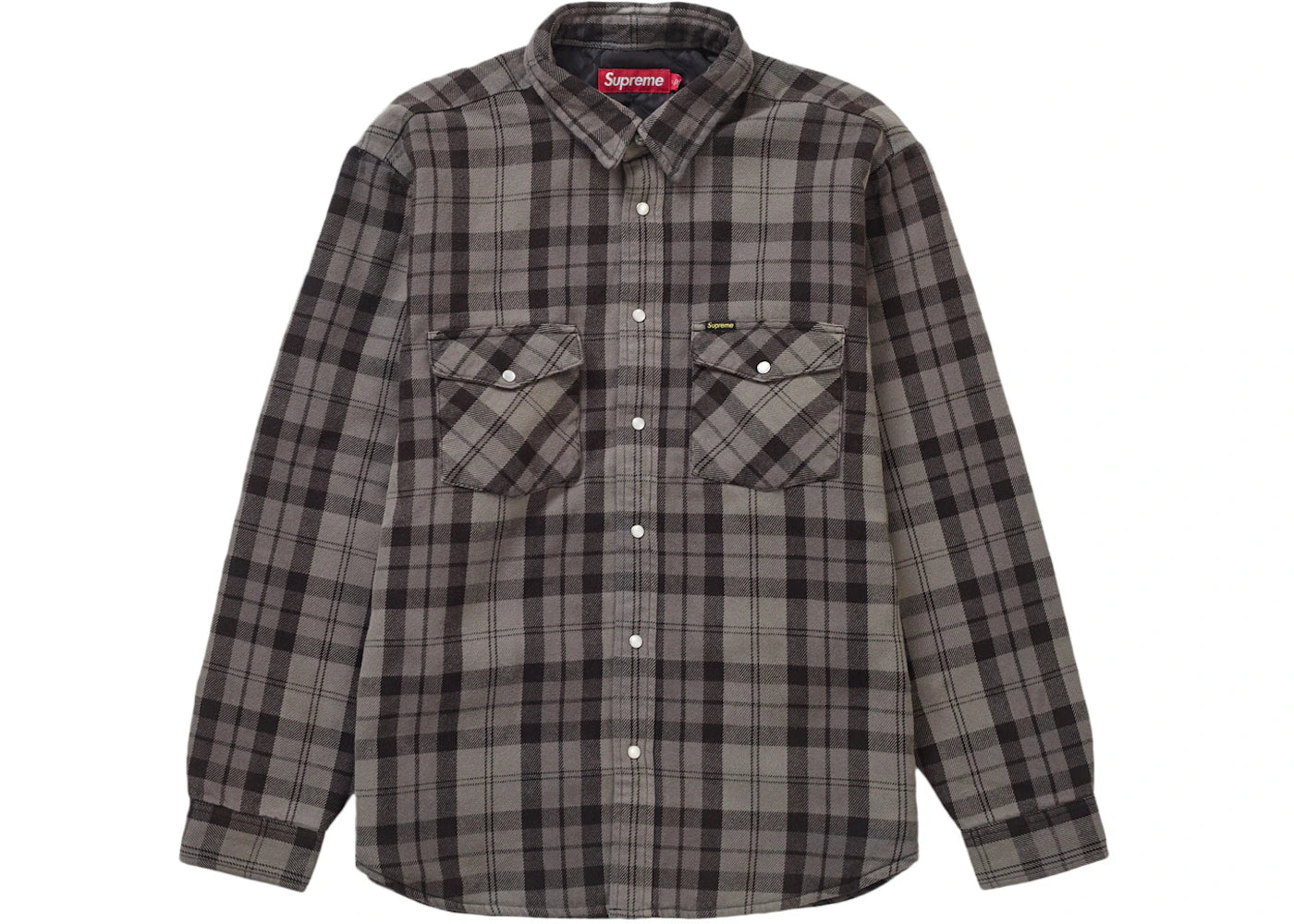 Supreme Quilted Flannel Snap Shirt Black