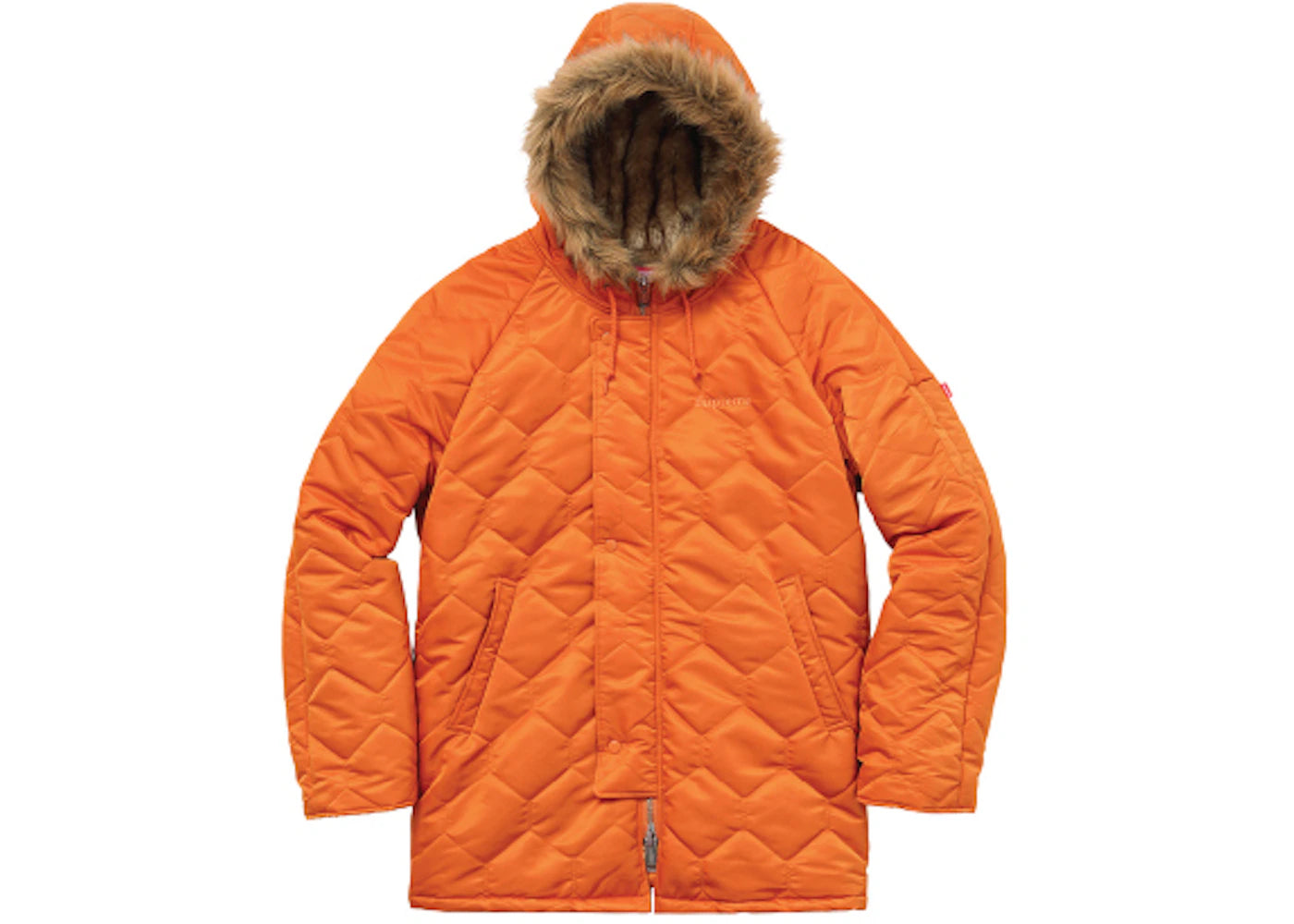 Supreme Quilted Flight Satin Parka Burnt Orange