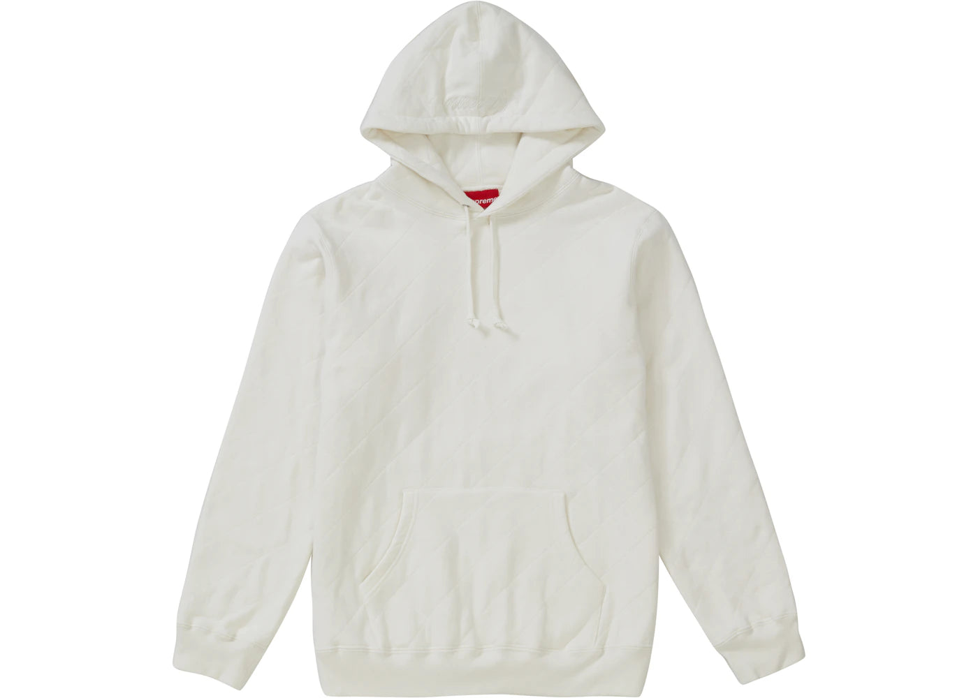 Supreme Quilted Hooded Sweatshirt White