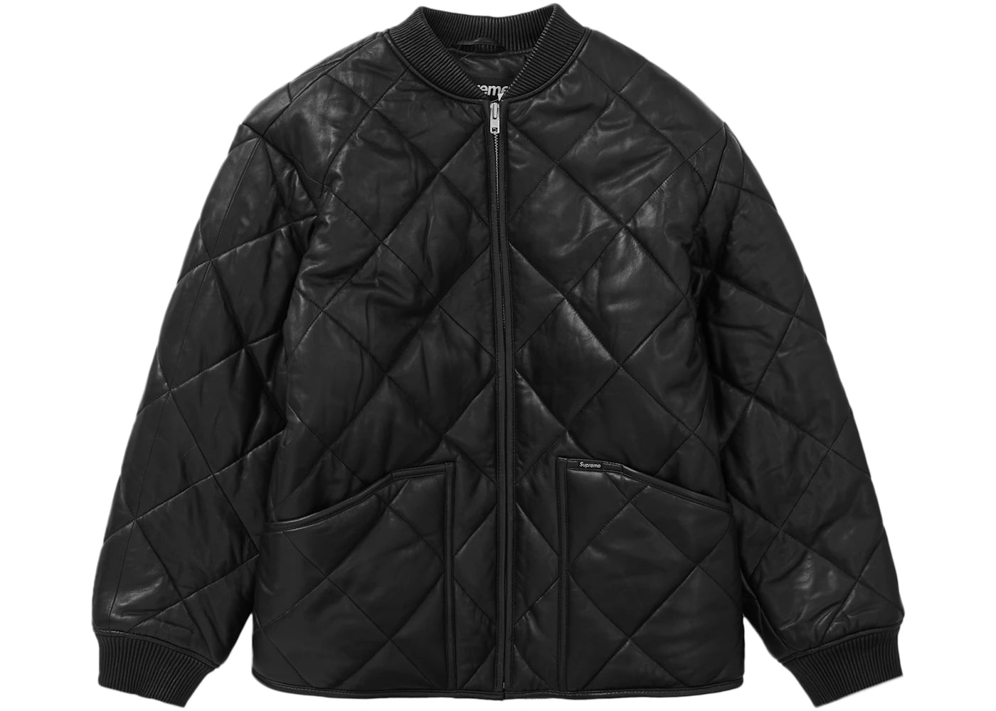 Supreme Quilted Leather Work Jacket Black