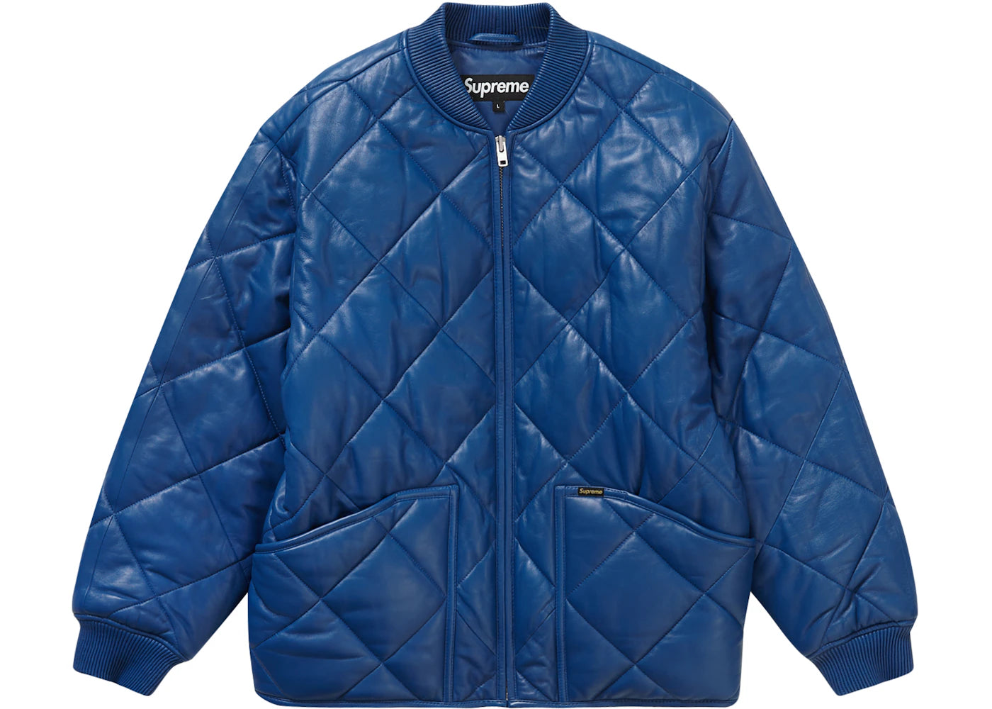 Supreme Quilted Leather Work Jacket Royal