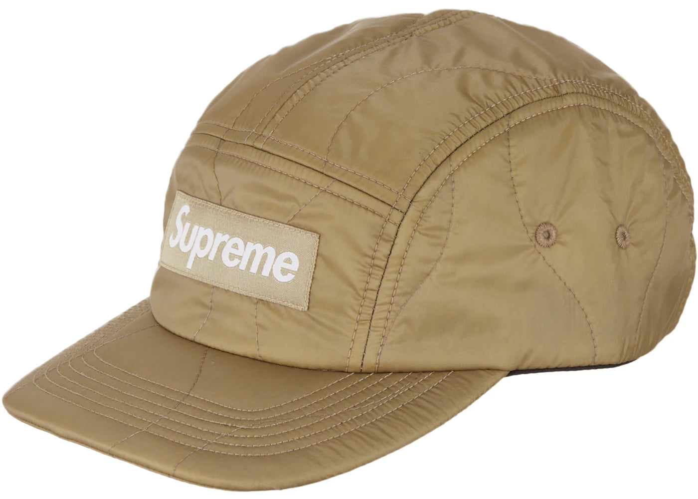 Supreme Quilted Liner Camp Cap Gold