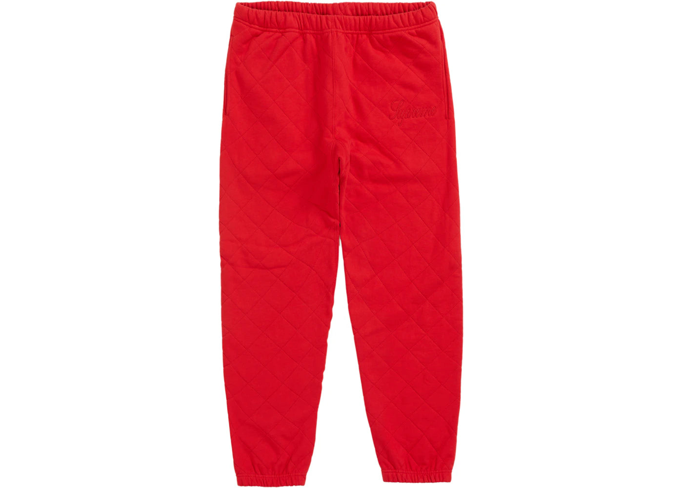 Supreme Quilted Sweatpant Red