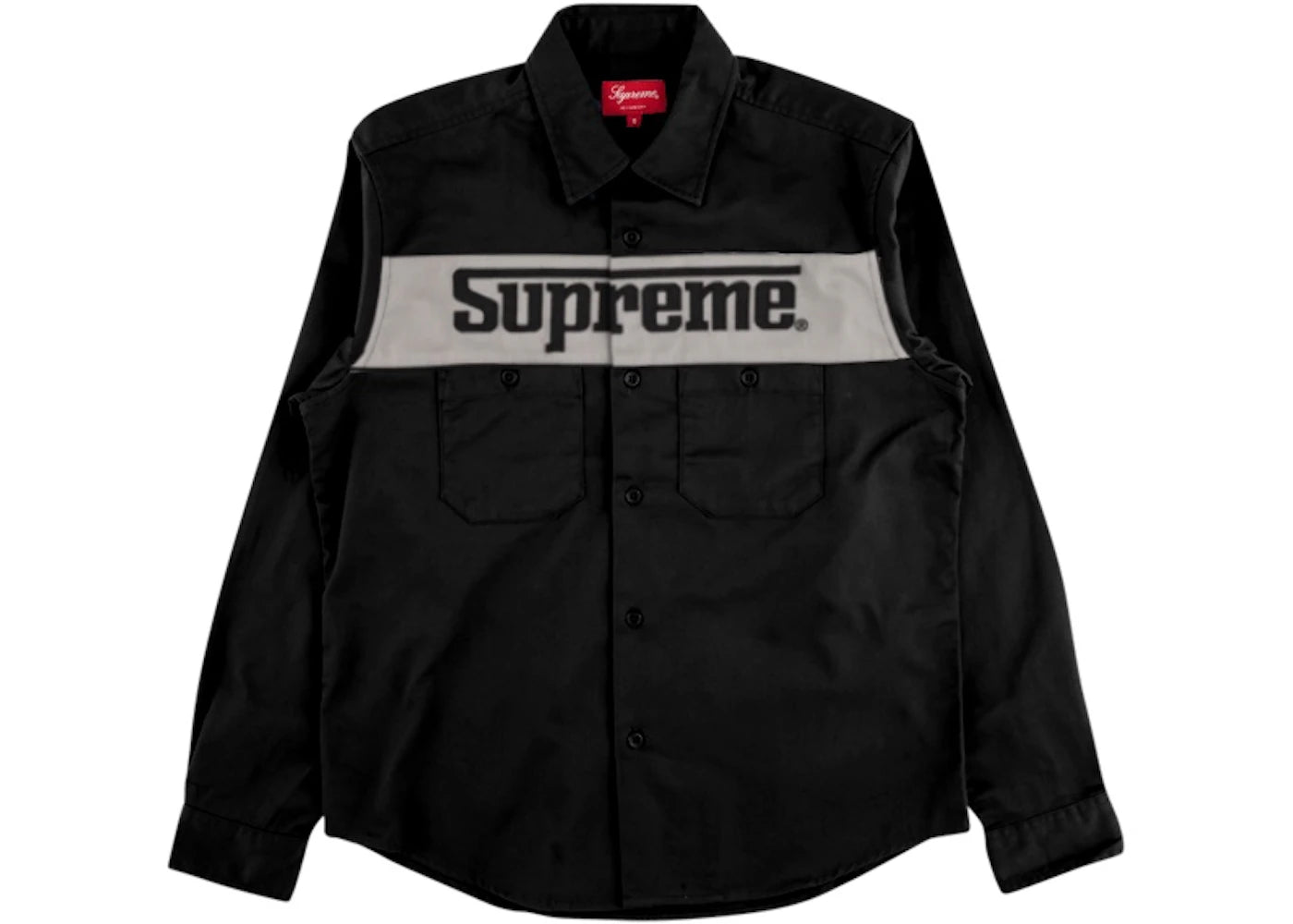 Supreme Racing Logo Work Shirt Black