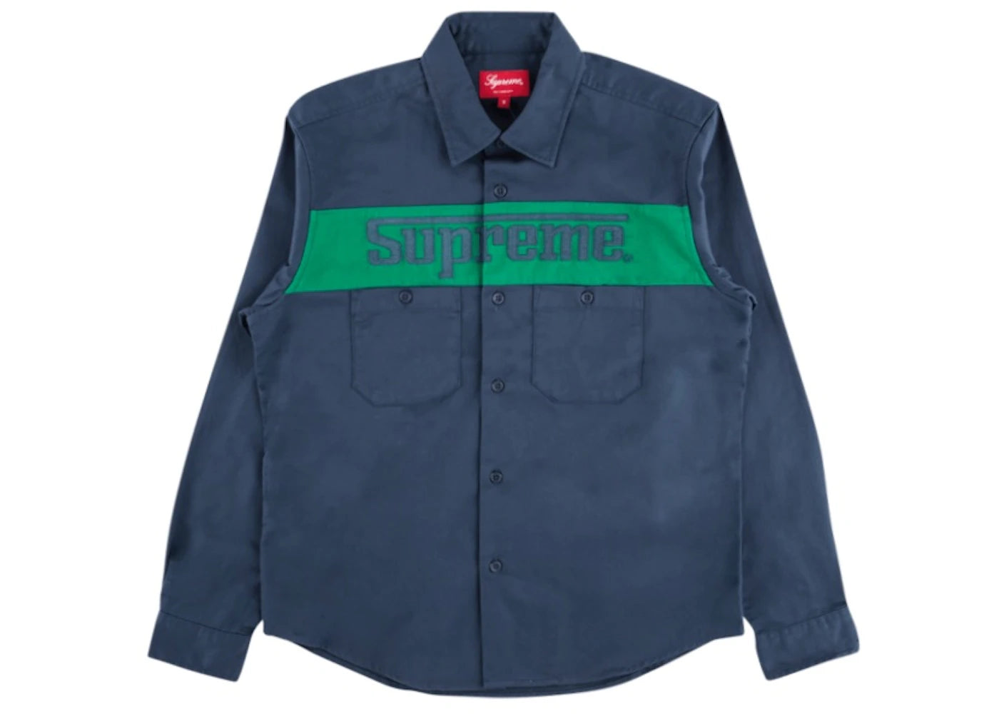 Supreme Racing Logo Work Shirt Navy