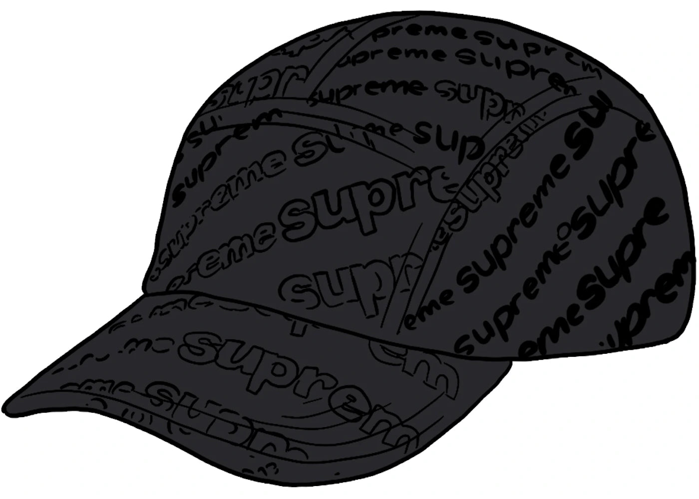 Supreme Radial Camp Cap Black