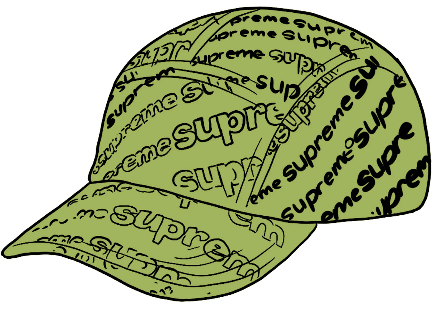 Supreme Radial Camp Cap Lime