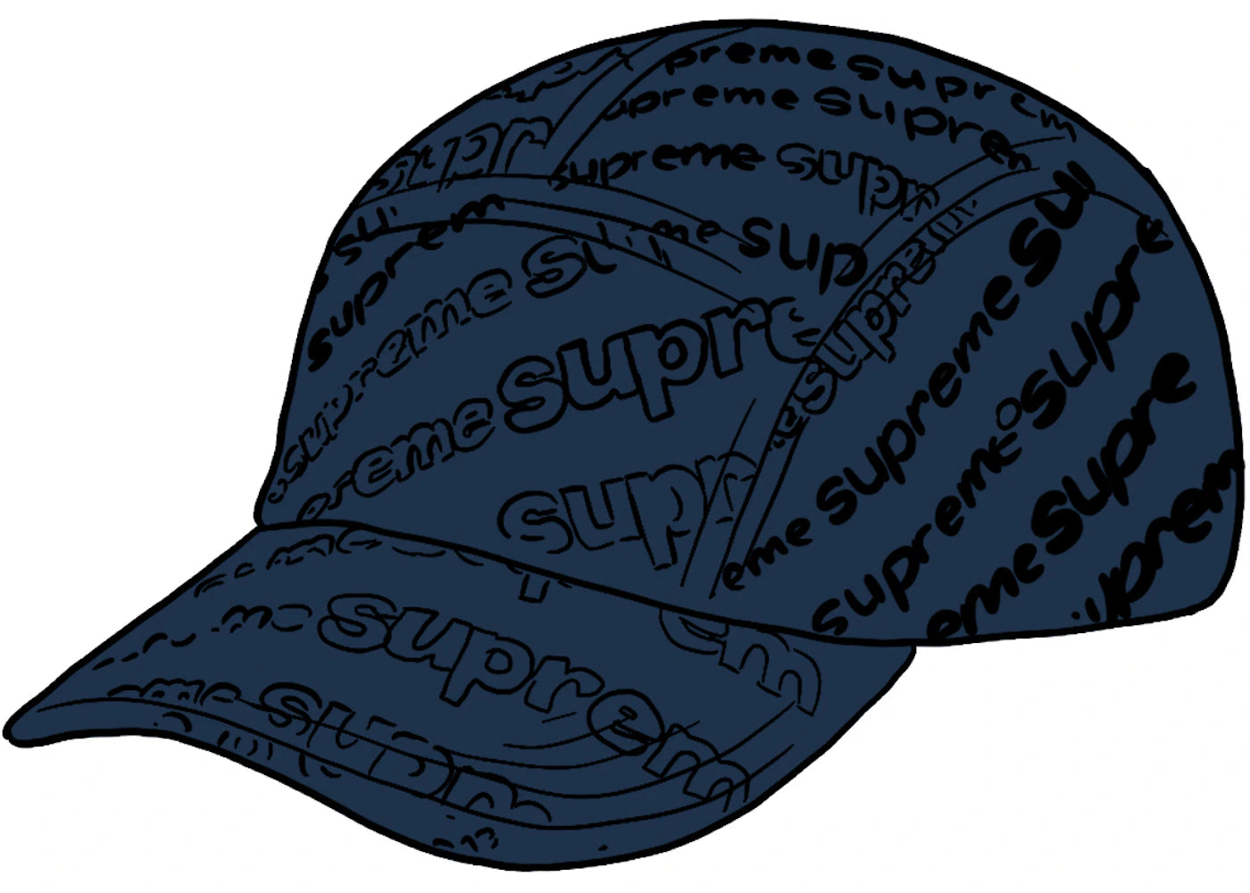 Supreme Radial Camp Cap Navy