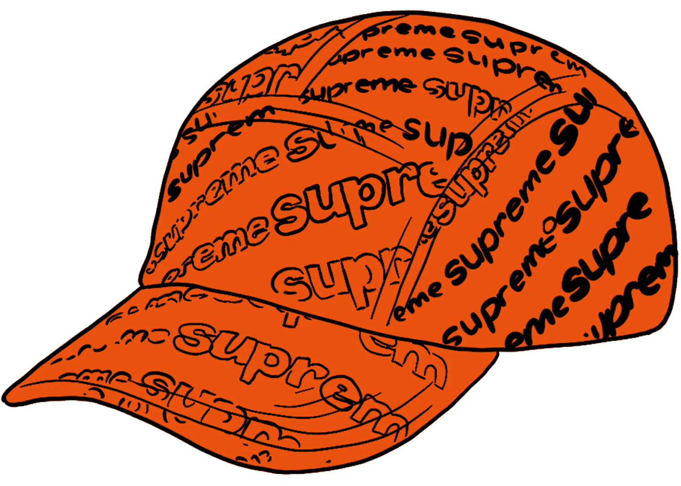 Supreme Radial Camp Cap Orange