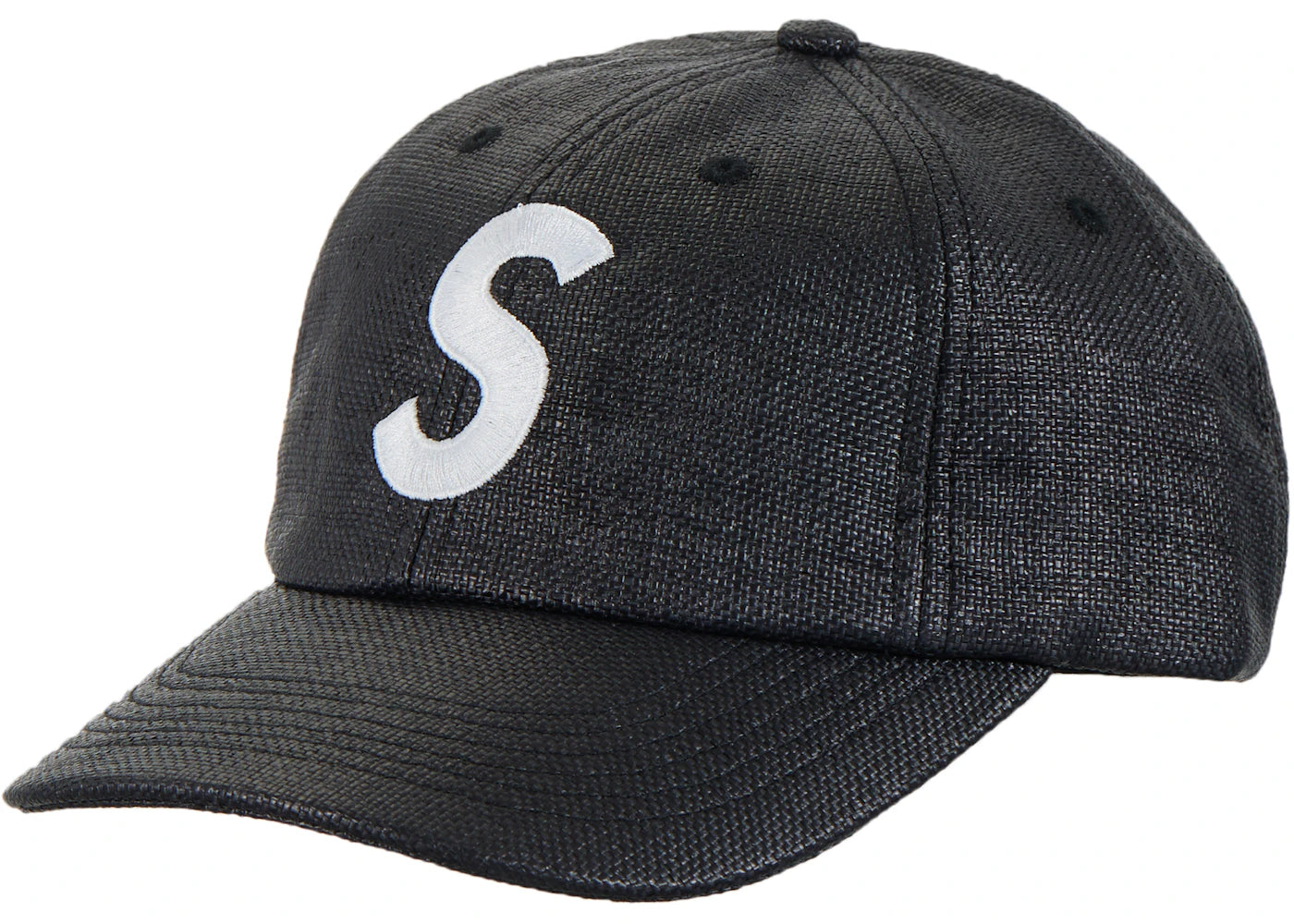 Supreme Raffia S Logo 6-Panel Black