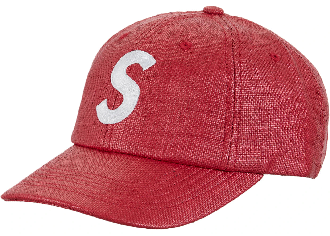 Supreme Raffia S Logo 6-Panel Red